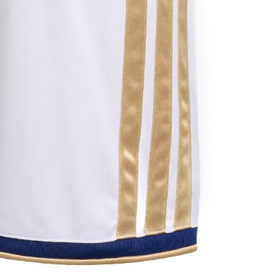 Imagem da bermuda masculina Adidas branca com escudo Italia vista frontal